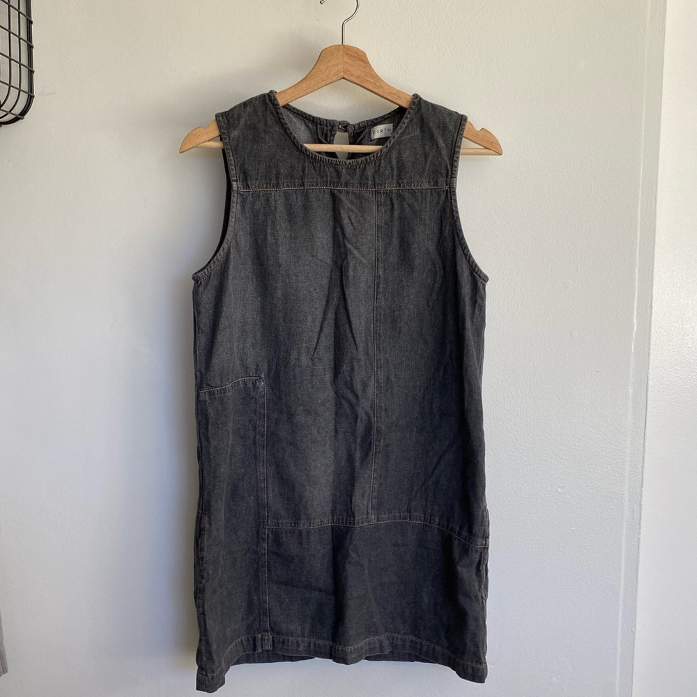 Firth Black Denim Mini Dress
